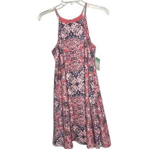 Decree Women’s Pink Paisley Boho Chic Spaghetti Strap Dress. Size Small.